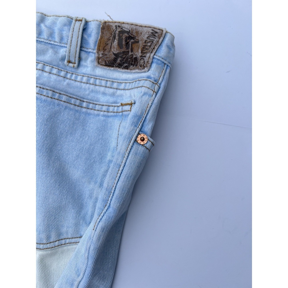 Vintage Mustang Jeans Mens 38x30 Relaxed Straight Leg Light Wash 90s Denim - Picture 13 of 13